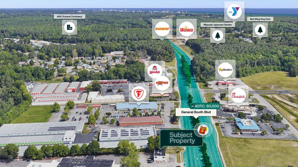 1557 General Booth Blvd, Virginia Beach, VA for sale - Aerial - Image 3 of 3