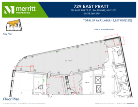 729 E Pratt St, Baltimore, MD à louer Plan d’étage- Image 1 de 1