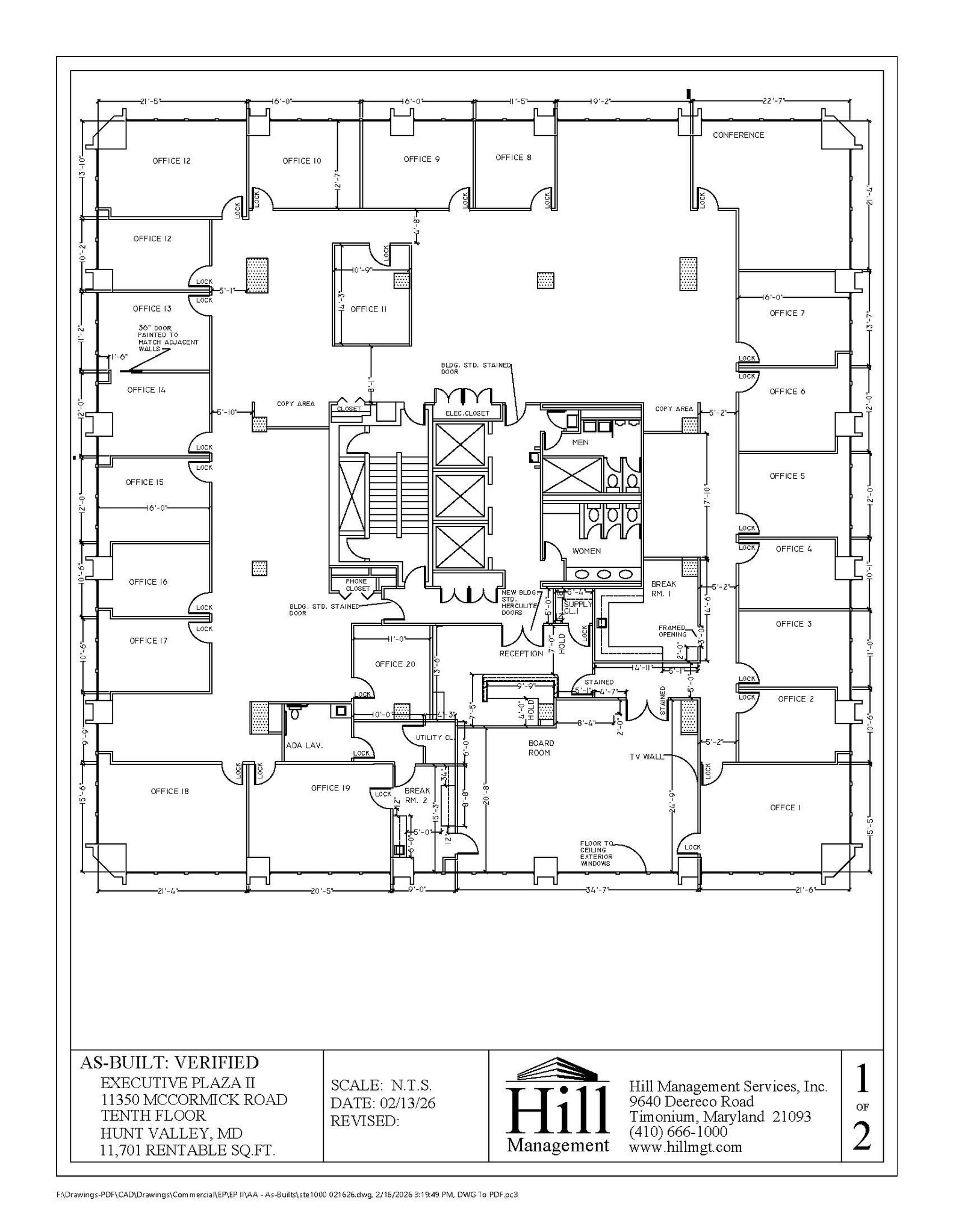11350 McCormick Rd, Hunt Valley, MD à louer Plan d’étage- Image 1 de 1