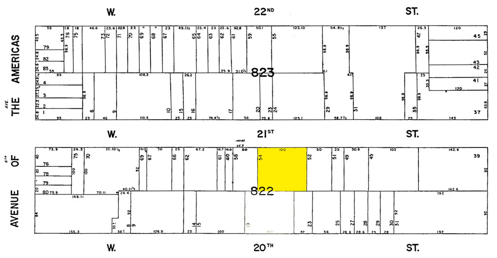 22 W 21st St, New York, NY à vendre Plan cadastral- Image 1 de 1