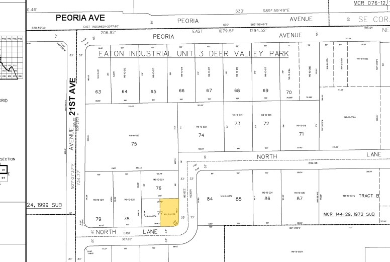 2016 W North Ln, Phoenix, AZ à vendre - Plan cadastral - Image 2 de 3