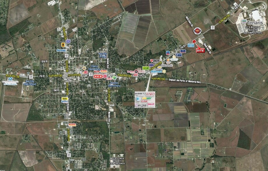 6500 7th St, Bay City, TX for lease - Aerial - Image 2 of 7