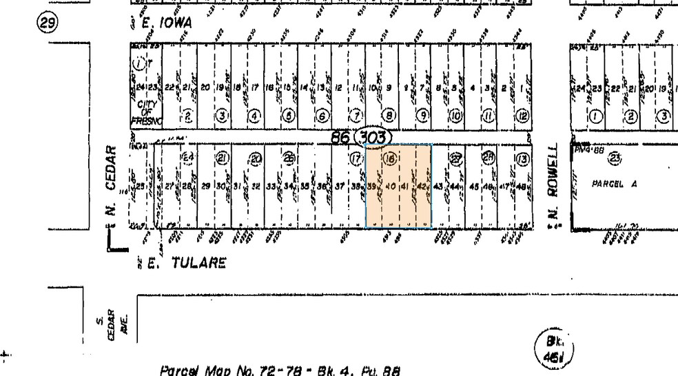 4313 Tulare St, Fresno, CA à vendre - Plan cadastral - Image 2 de 2