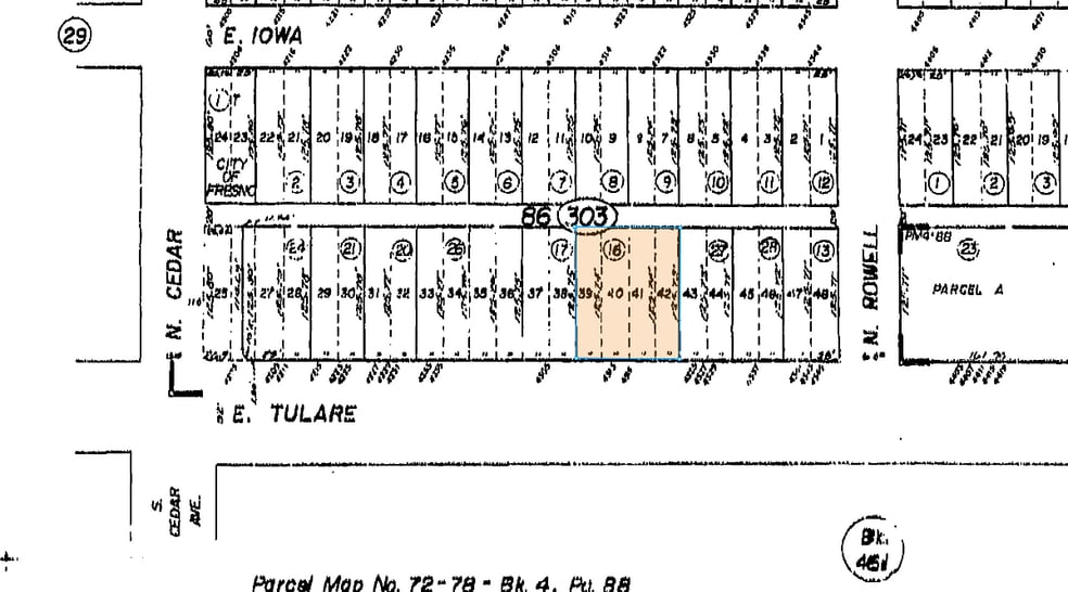 4313 Tulare St, Fresno, CA for sale - Plat Map - Image 2 of 2