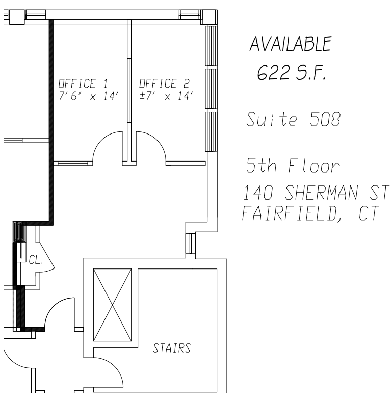 140 Sherman St, Fairfield, CT à louer Plan d’étage- Image 1 de 1