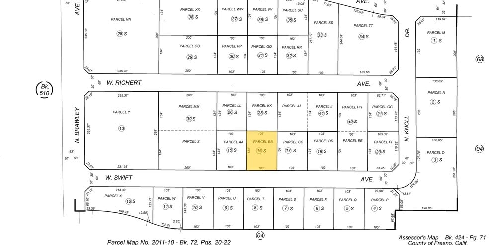 3730 W Swift Ave, Fresno, CA à louer - Plan cadastral - Image 2 de 3