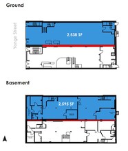 665-667 Yonge St, Toronto, ON for lease Floor Plan- Image 1 of 2