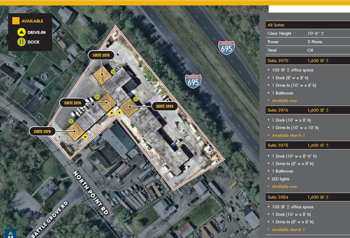 3970-3996 North Point Rd, Dundalk, MD for lease Site Plan- Image 1 of 1