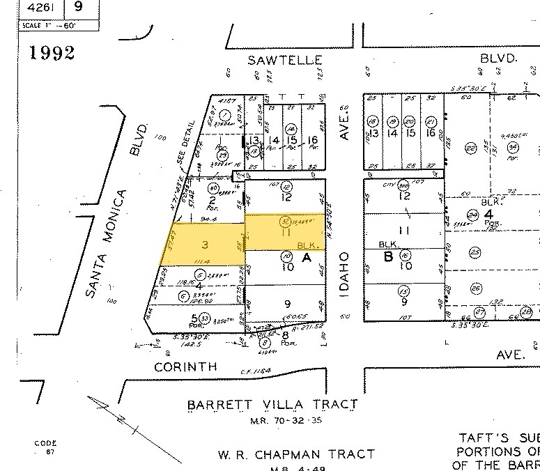 11318-11320 Santa Monica Blvd, Los Angeles, CA à louer Plan cadastral- Image 1 de 2