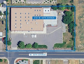 2151 W 56th Ave, Denver, CO - AERIAL  map view - Image1