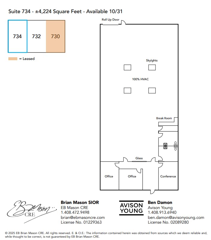 730-734 N Pastoria Ave, Sunnyvale, CA for lease Floor Plan- Image 1 of 1