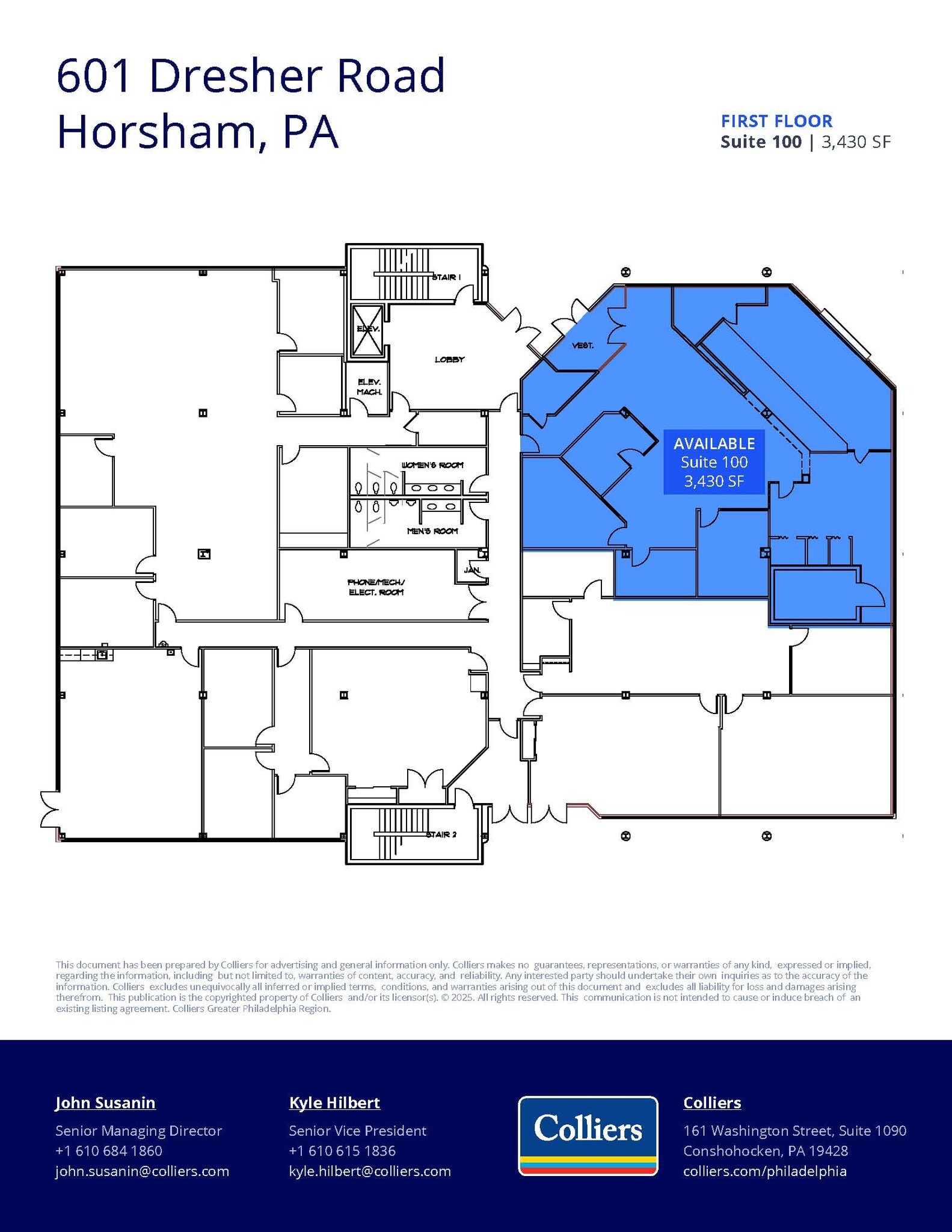 601 Dresher Rd, Horsham Township, PA for lease Floor Plan- Image 1 of 1