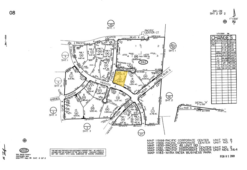 9985 Pacific Heights Blvd, San Diego, CA à vendre - Plan cadastral - Image 1 de 1