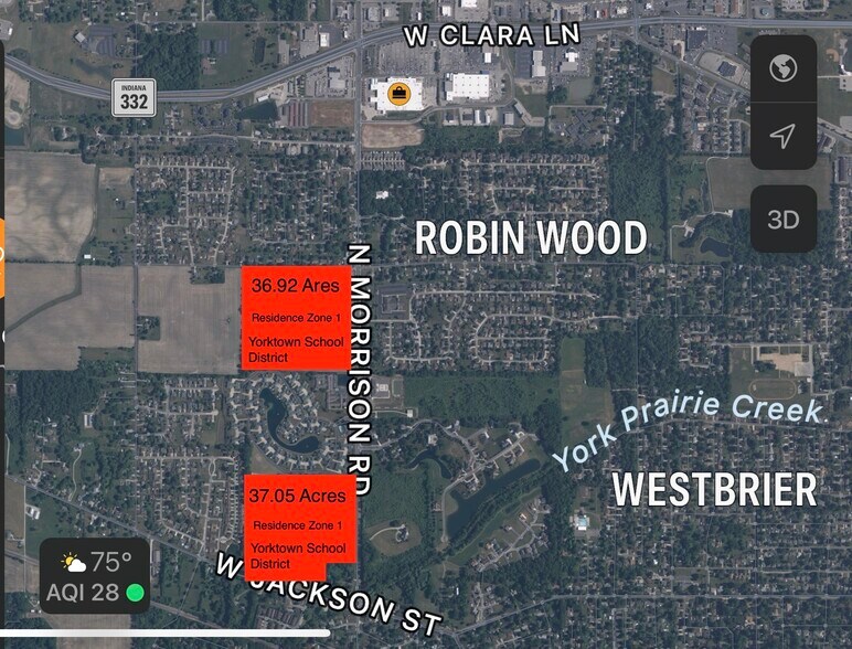 LAND W PETTY Rd, Muncie, IN à vendre - Aérien - Image 2 de 2