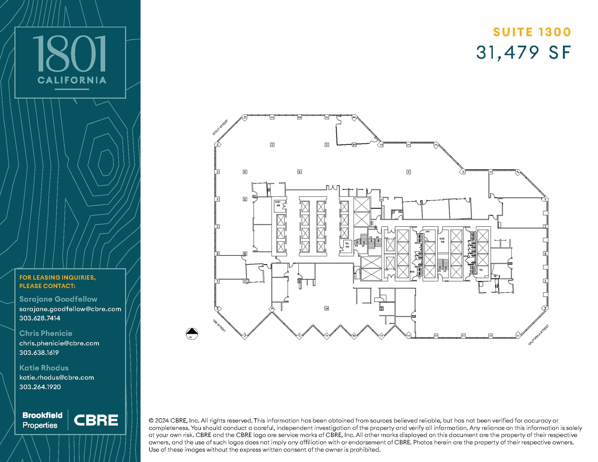 1801 California St, Denver, CO for lease Floor Plan- Image 1 of 1