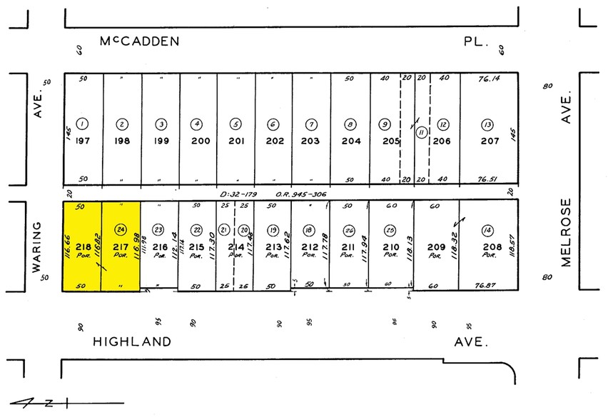 752-758 N Highland Ave, Los Angeles, CA for lease - Plat Map - Image 2 of 18