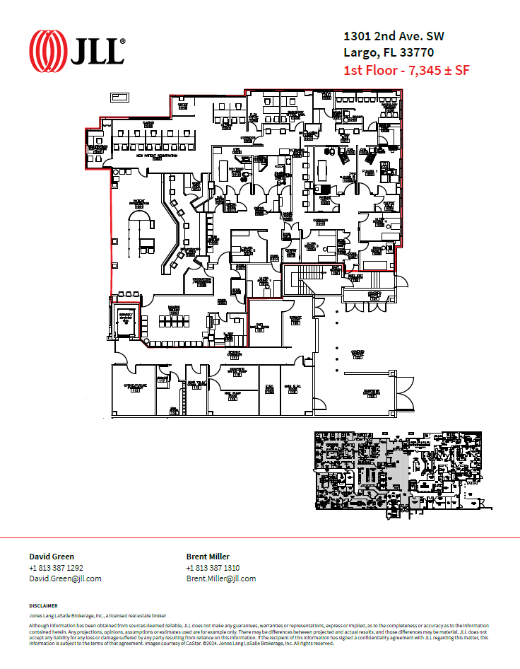 1301 2nd Ave SW, Largo, FL à louer Plan d’étage- Image 1 de 1