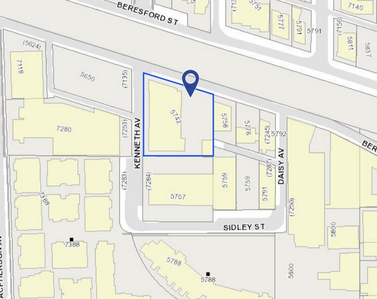 5742 Beresford St, Burnaby, BC à vendre Plan de site- Image 1 de 2
