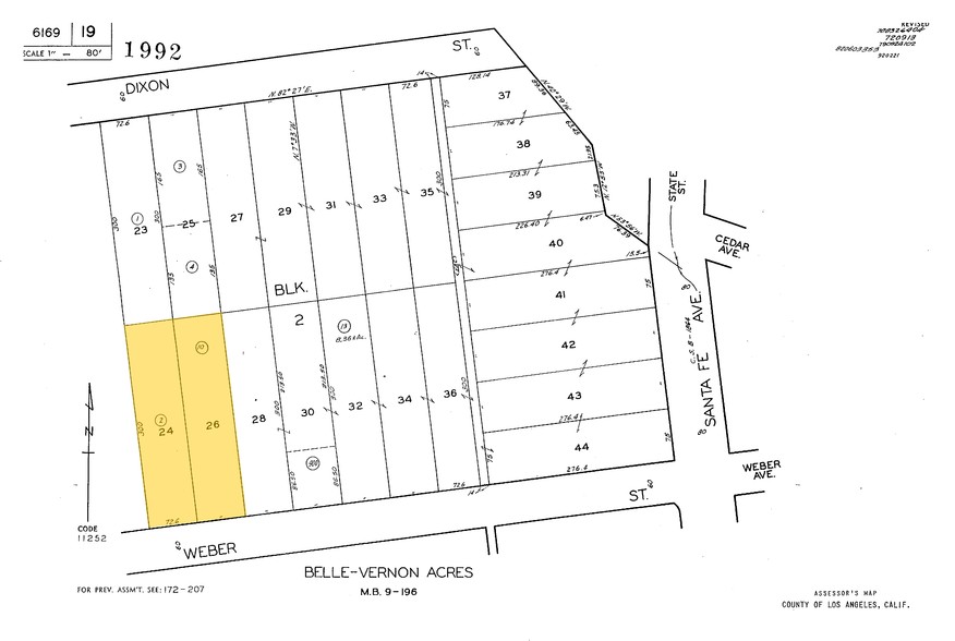 503-509 E Weber Ave, Compton, CA for lease - Plat Map - Image 2 of 2