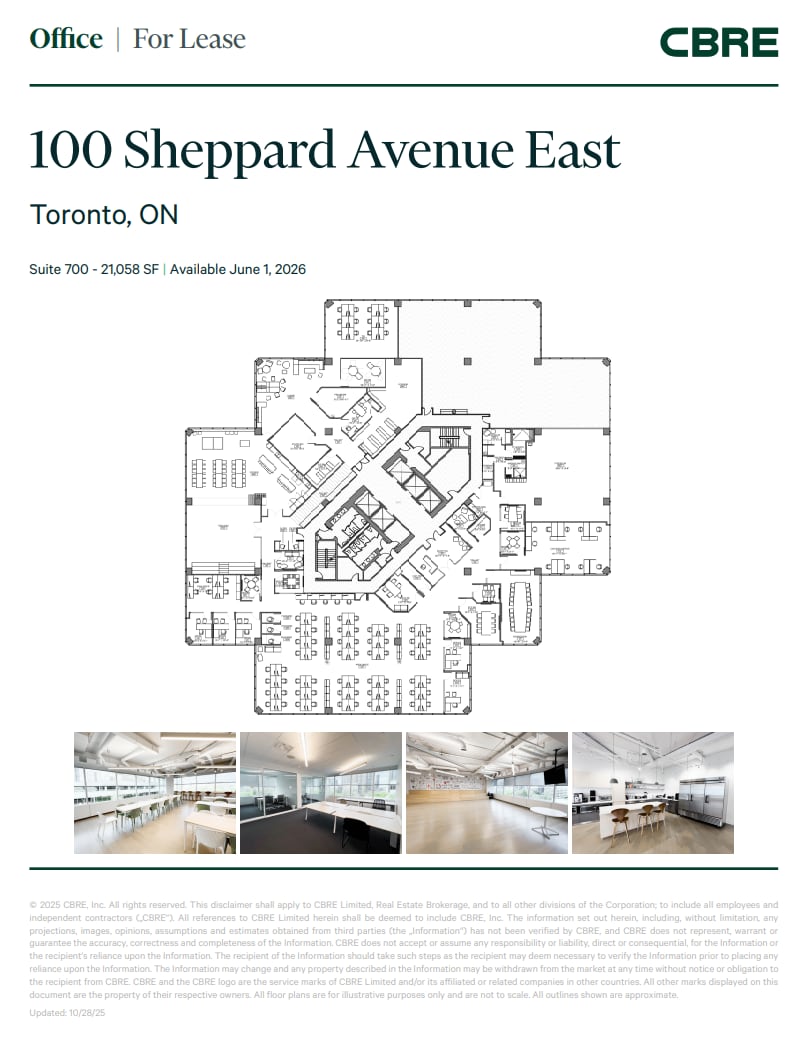 100 Sheppard Ave E, Toronto, ON for lease Floor Plan- Image 1 of 1