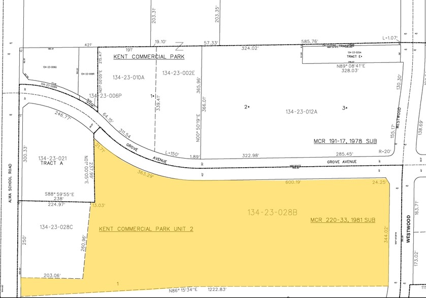 1337-1341 S Alma School Rd, Mesa, AZ for sale - Plat Map - Image 2 of 15