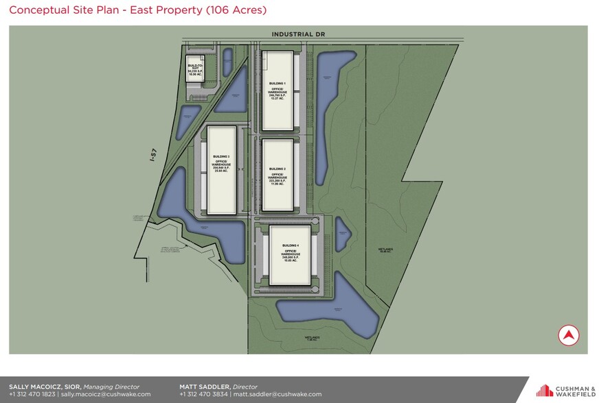 Monee Corporate Center - East, Monee, IL for lease - Site Plan - Image 3 of 3