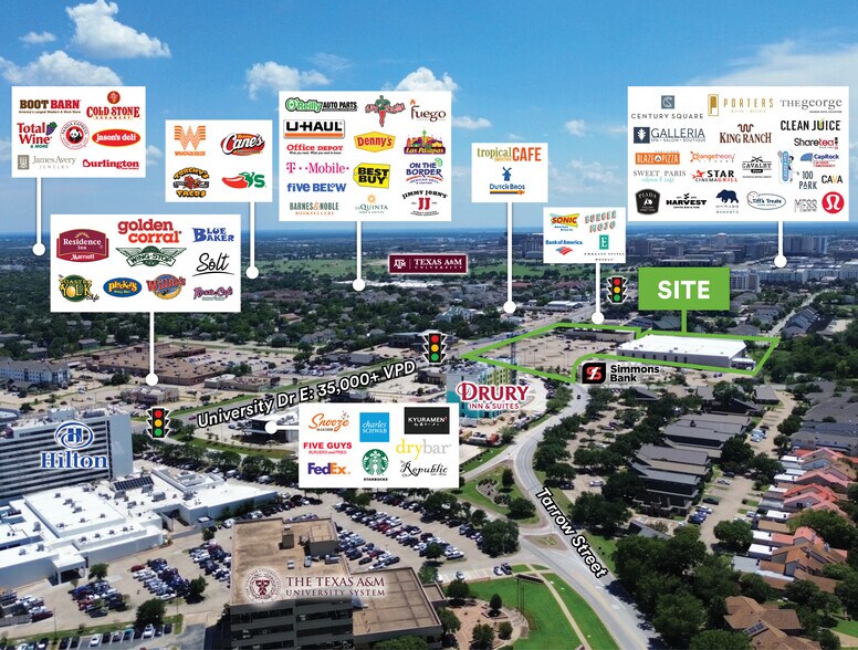 601 University Dr, College Station, TX à louer - Photo du bâtiment - Image 2 de 8