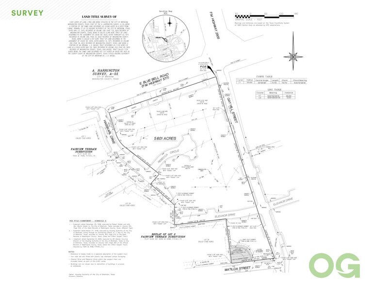 Blue Bell Rd, Brenham, TX à vendre - Plan de site - Image 2 de 2