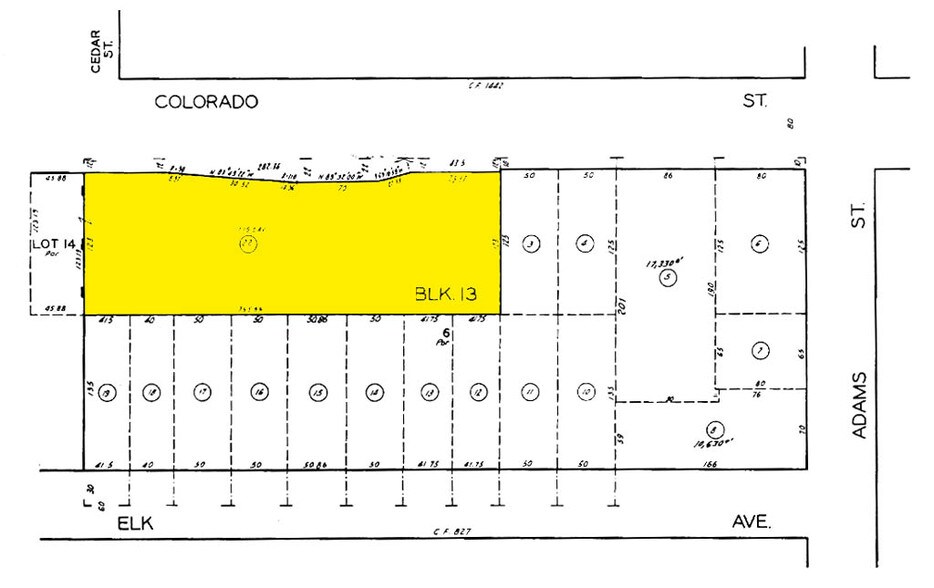 900-1000 E Colorado St, Glendale, CA for lease - Plat Map - Image 2 of 10