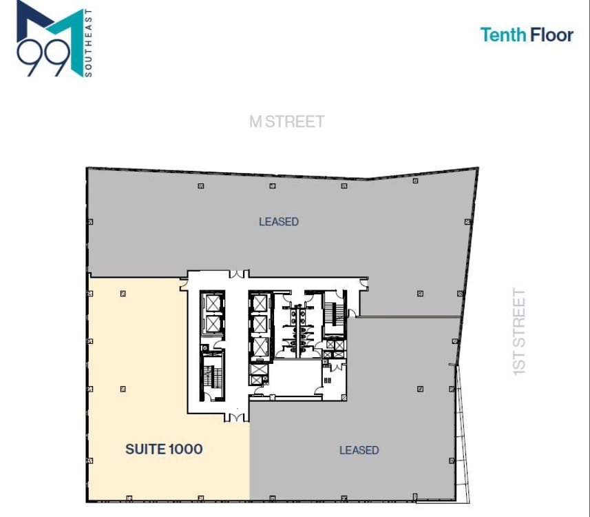 99 M St SE, Washington, DC à louer Plan d’étage- Image 1 de 3