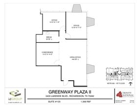 2400 Lakeside Blvd, Richardson, TX à louer Plan d’étage- Image 2 de 2