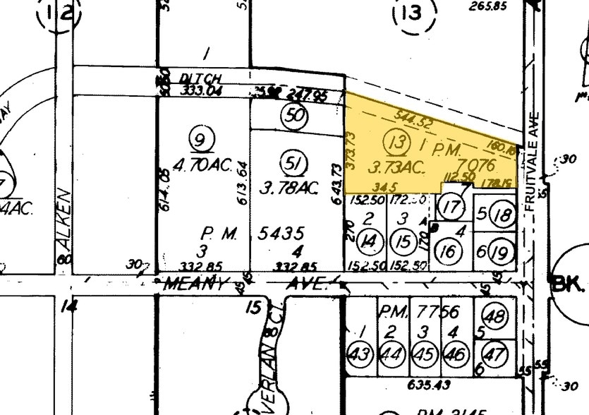 3951 Fruitvale Ave, Bakersfield, CA for sale - Plat Map - Image 3 of 3