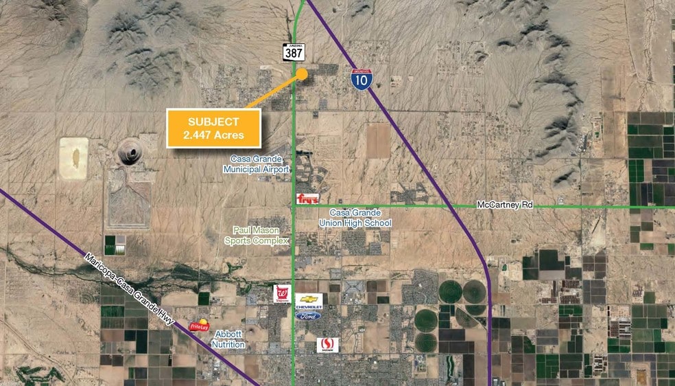 NEC Pinal Ave & Impala Pl, Casa Grande, AZ à vendre - Aérien - Image 2 de 4