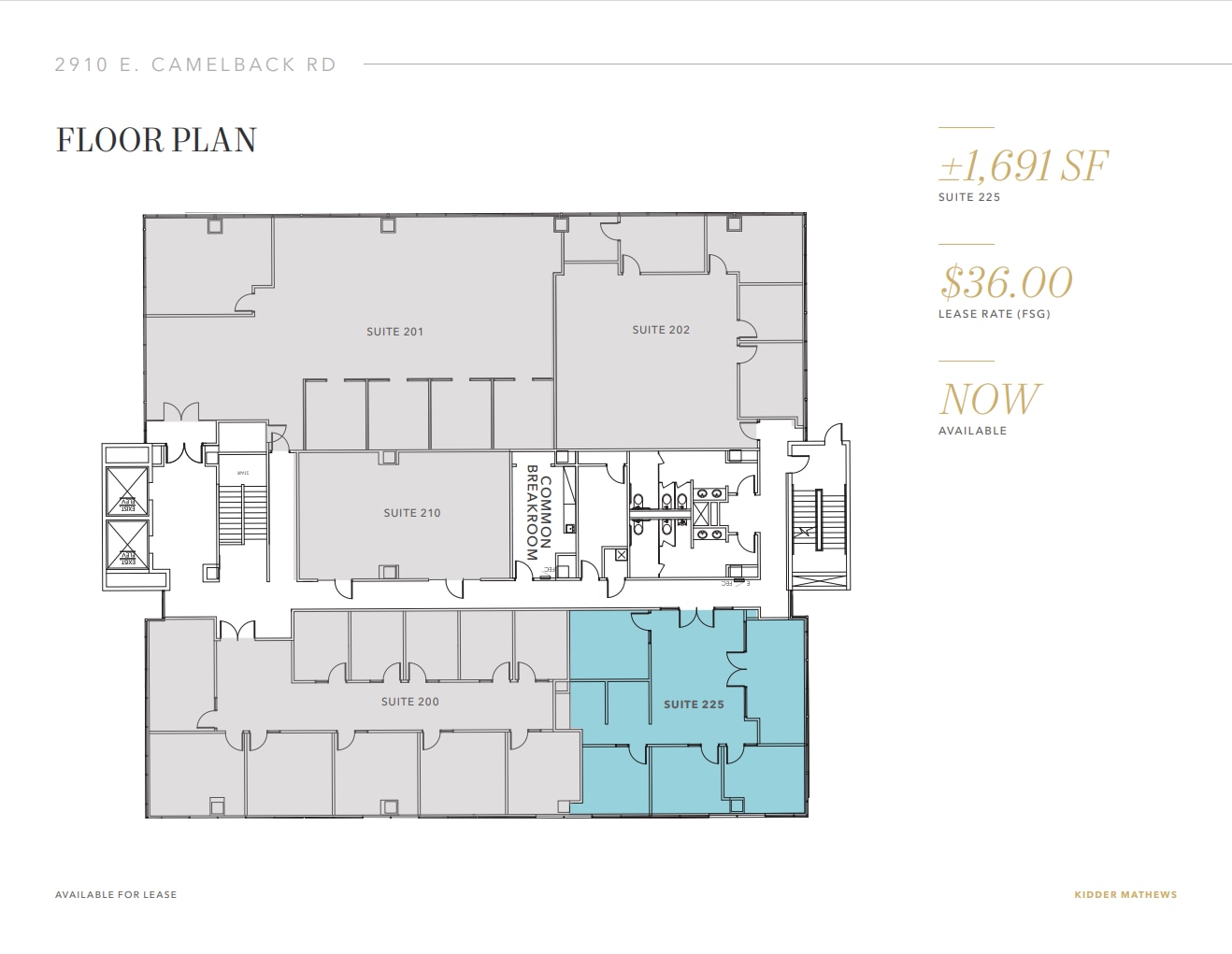 2901 E Camelback Rd, Phoenix, AZ à louer Plan d’étage- Image 1 de 1