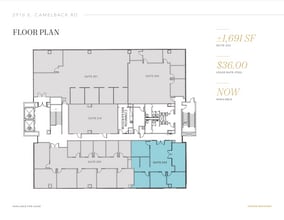 2901 E Camelback Rd, Phoenix, AZ à louer Plan d’étage- Image 1 de 1