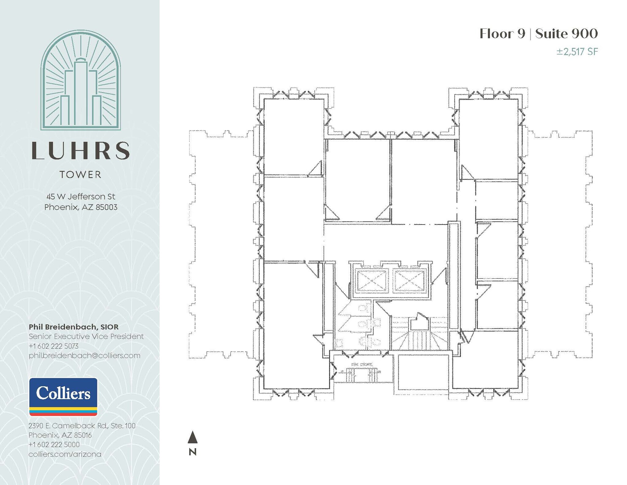 45 W Jefferson St, Phoenix, AZ for lease Floor Plan- Image 1 of 1