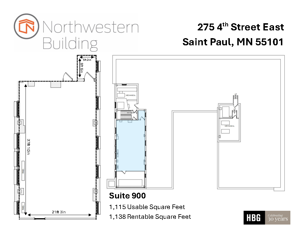 275 4th St E, Saint Paul, MN à louer Plan d  tage- Image 1 de 6