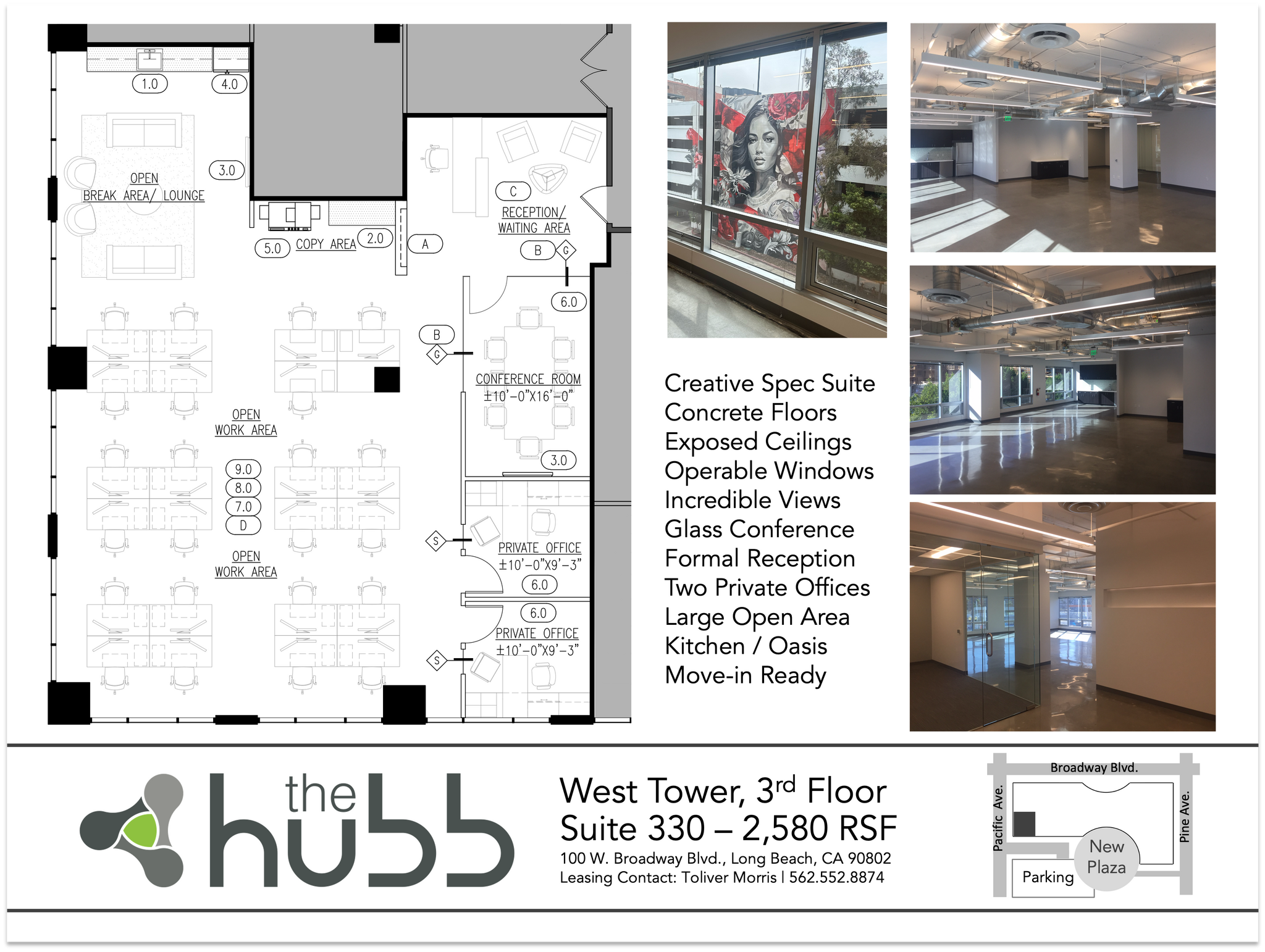 100 W Broadway, Long Beach, CA à louer Plan d’étage- Image 1 de 4