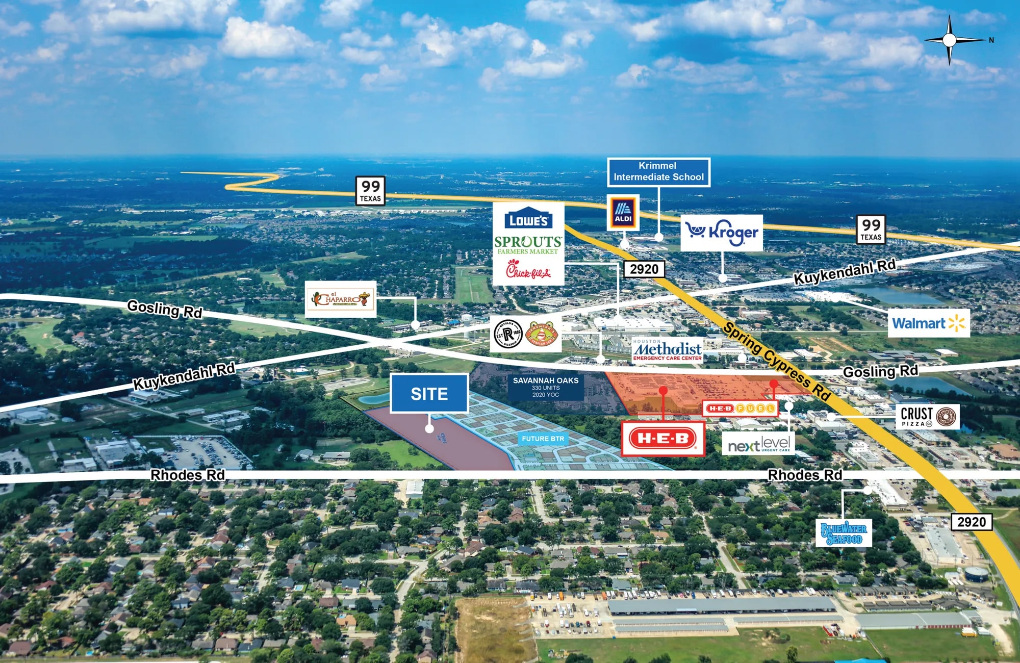 20817 Rhodes Rd, Spring, TX à vendre Aérien- Image 1 de 3