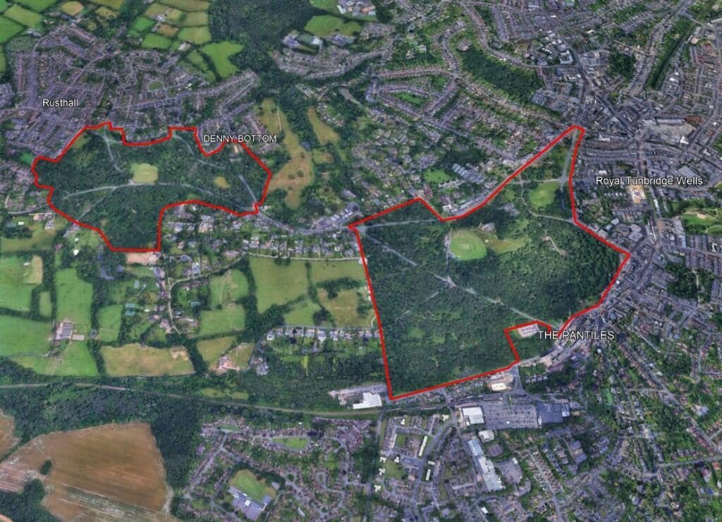 Royal Tunbridge Wells and Rusthall Commons, Tunbridge Wells for sale Aerial- Image 1 of 23