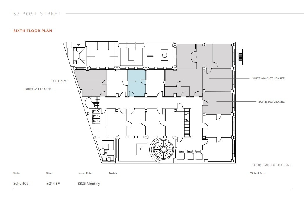 57-65 Post St, San Francisco, CA à louer Plan d’étage- Image 1 de 1