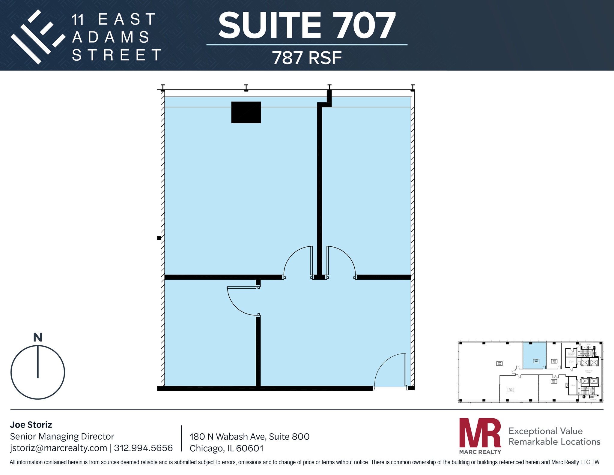 11 E Adams St, Chicago, IL for lease Floor Plan- Image 1 of 4