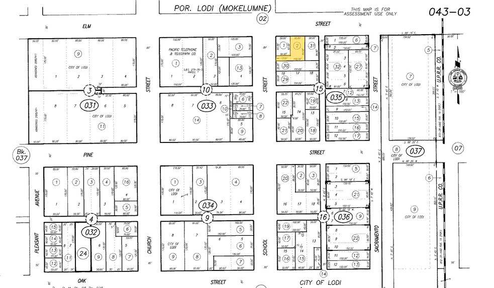 24 W Elm St, Lodi, CA à louer - Plan cadastral - Image 2 de 5