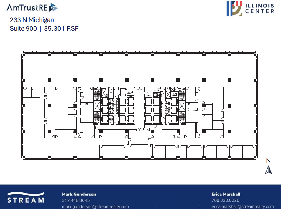 233 N Michigan Ave, Chicago, IL à louer Plan d  tage- Image 1 de 1