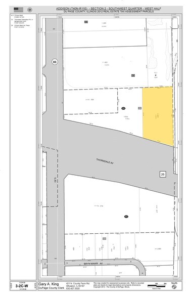 951-961 Thorndale Ave, Bensenville, IL à louer - Plan cadastral - Image 3 de 4