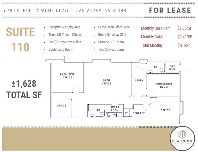 6780 Fort Apache Rd, Las Vegas, NV à louer - Plan d’étage - Image 3 de 9