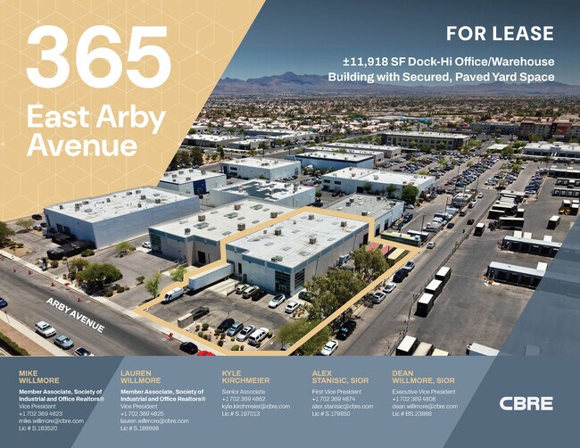 Plus de détails pour 365 E Arby Ave, Las Vegas, NV - Industriel à louer