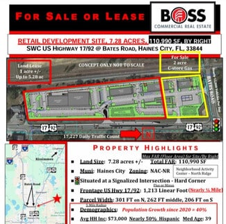 More details for US Highway 17-92 at Bates Rd, Haines City, FL - Land for Lease