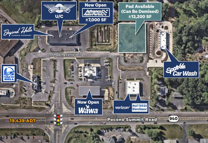 Route 940 & Mountain Dr, Mount Pocono, PA for lease - Building Photo - Image 1 of 2