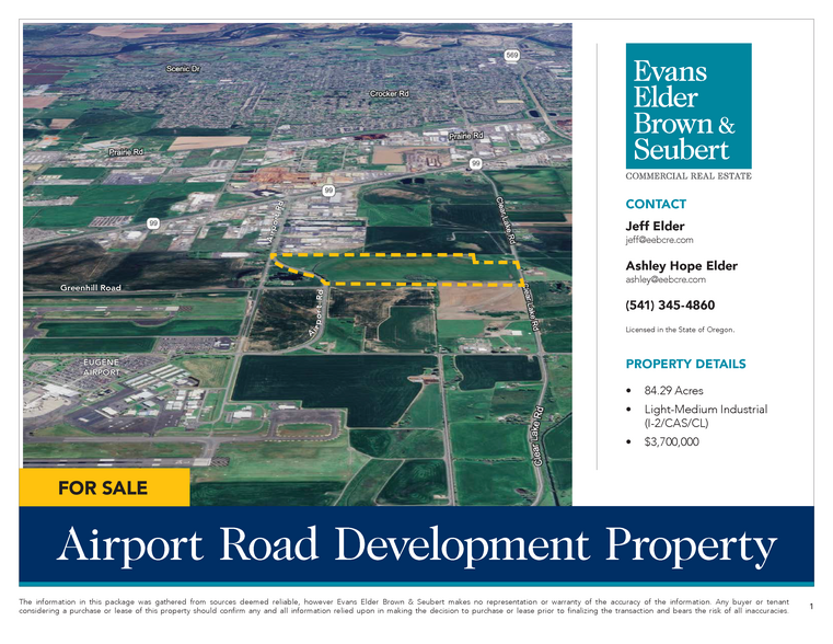 Airport Road & Old Airport Road, Eugene, OR for sale - Building Photo - Image 2 of 6